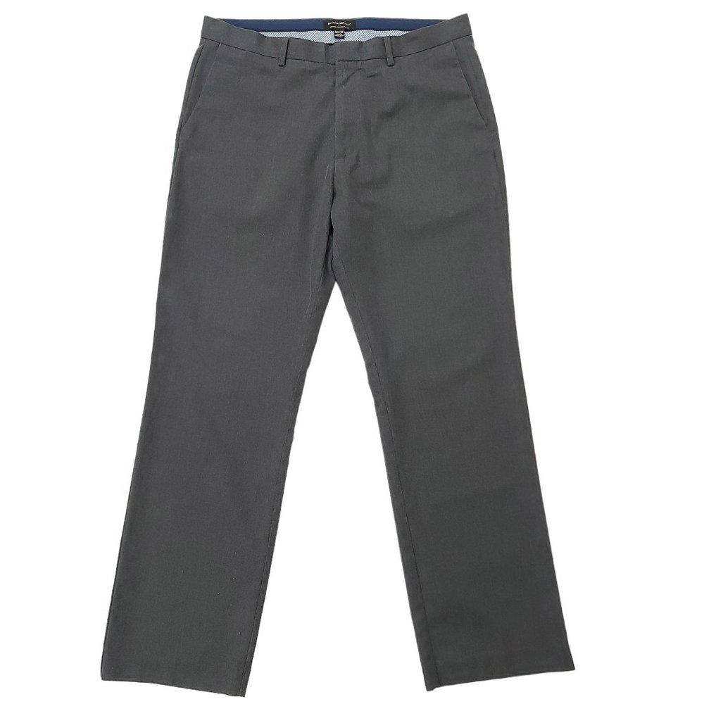 Banana Republic Dress Pants Mens 36x31 Gray Tailored Slim Fit Flat Front Office
